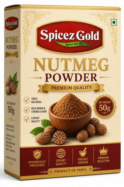 Spicez Gold Premium Nutmeg Powder | 100% Pure & Natural | Rich Aroma | Freshly Ground | Export Quality